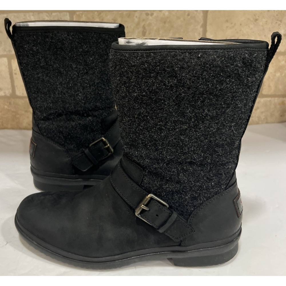 UGG Australia Robbie 1017377 Black Women's Zip Waterproof Boot Size 7.5‎ - Picture 2 of 9